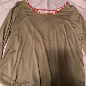 Daytrip. open backed 3/4 sleeve top